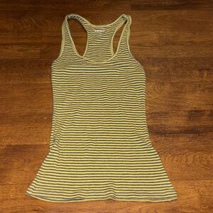 Express Striped Yellow and Black Women's Tank Top